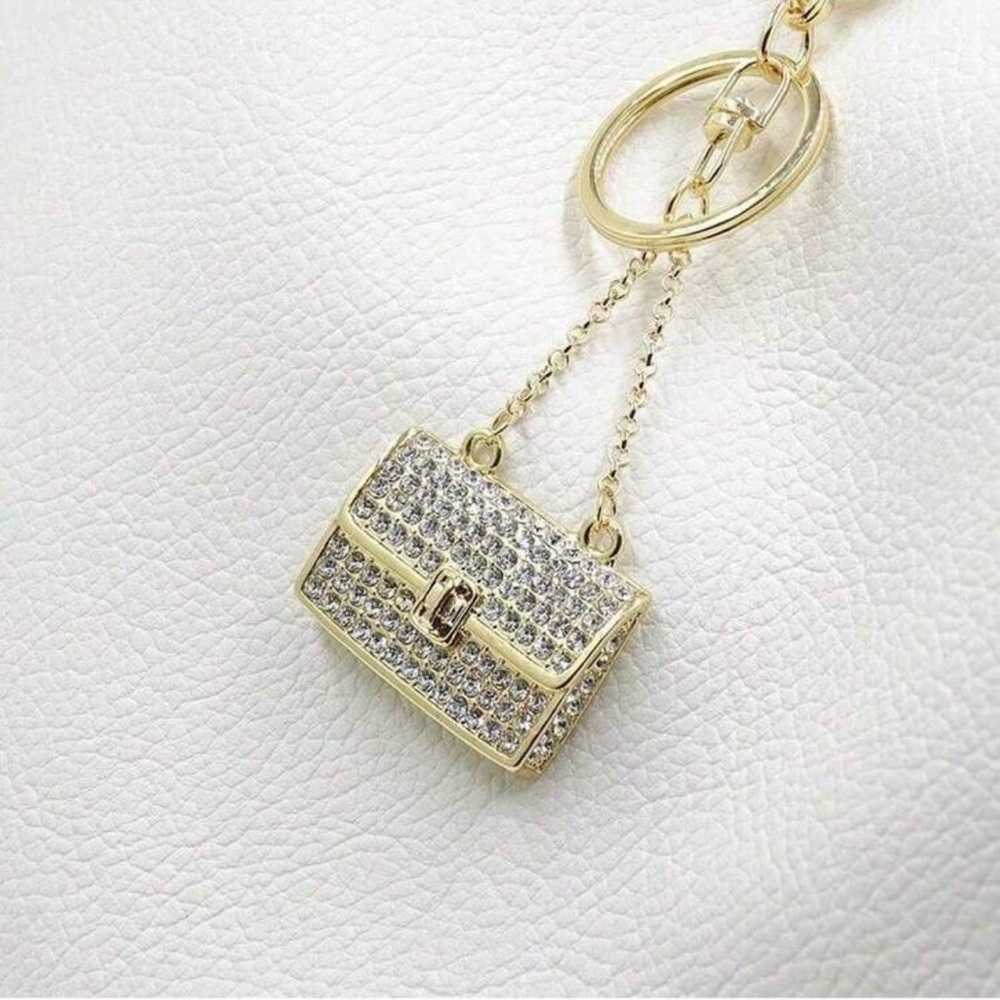 Gold Crystal Embellished Mini Bag - Picture 2 of 4